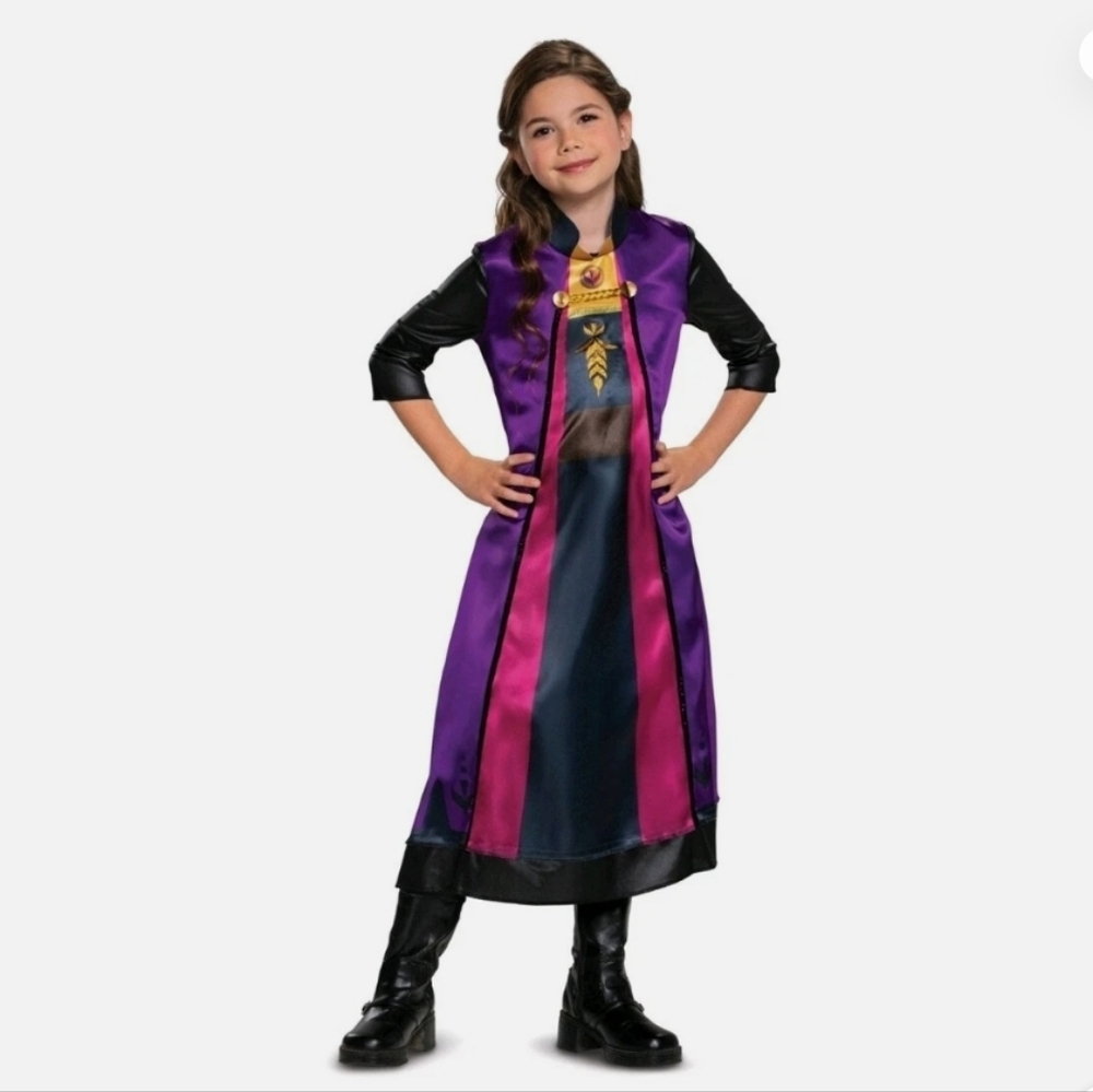 Disney Frozen Anna Costume Dress - Purple and Black